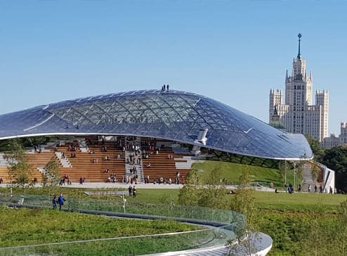 Стеклянная кора, парк Зарядье